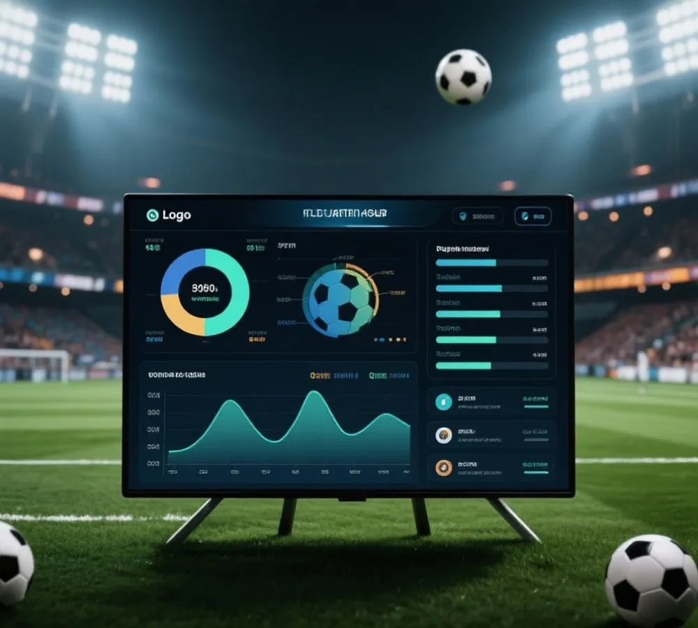 世界杯数据与观赛场景示意图